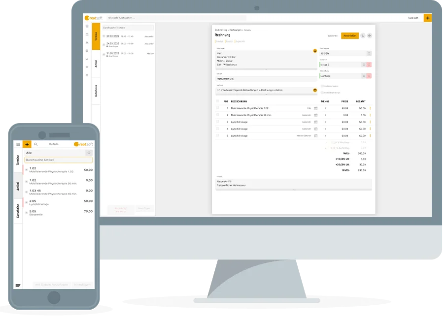 Rechnungsoftware für Podologen